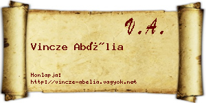 Vincze Abélia névjegykártya